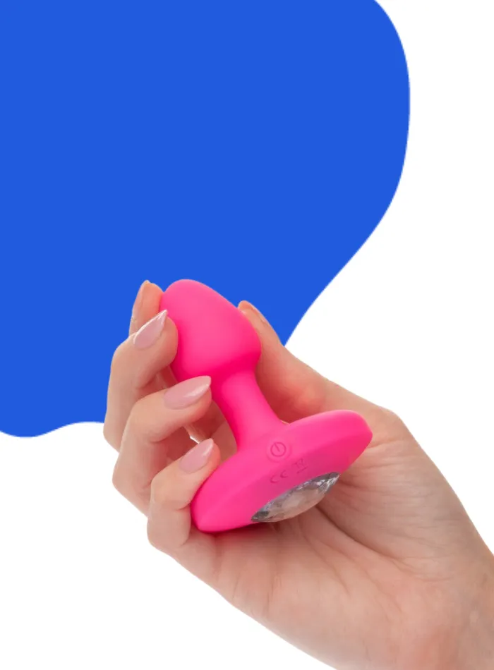 Cheeky Gems SMALL RECHARGEABLE VIBRATING Butt Plug Hot Pink