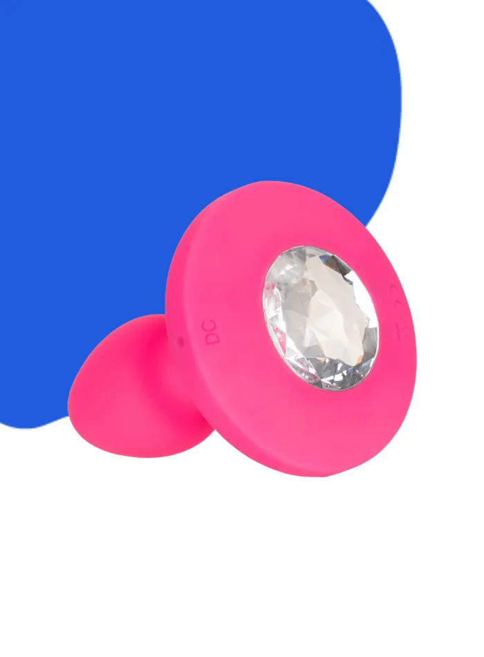 Cheeky Gems SMALL RECHARGEABLE VIBRATING Butt Plug Hot Pink