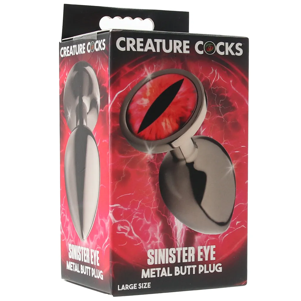 Creature Cocks Sinister Eye Metal Butt Plug in Large