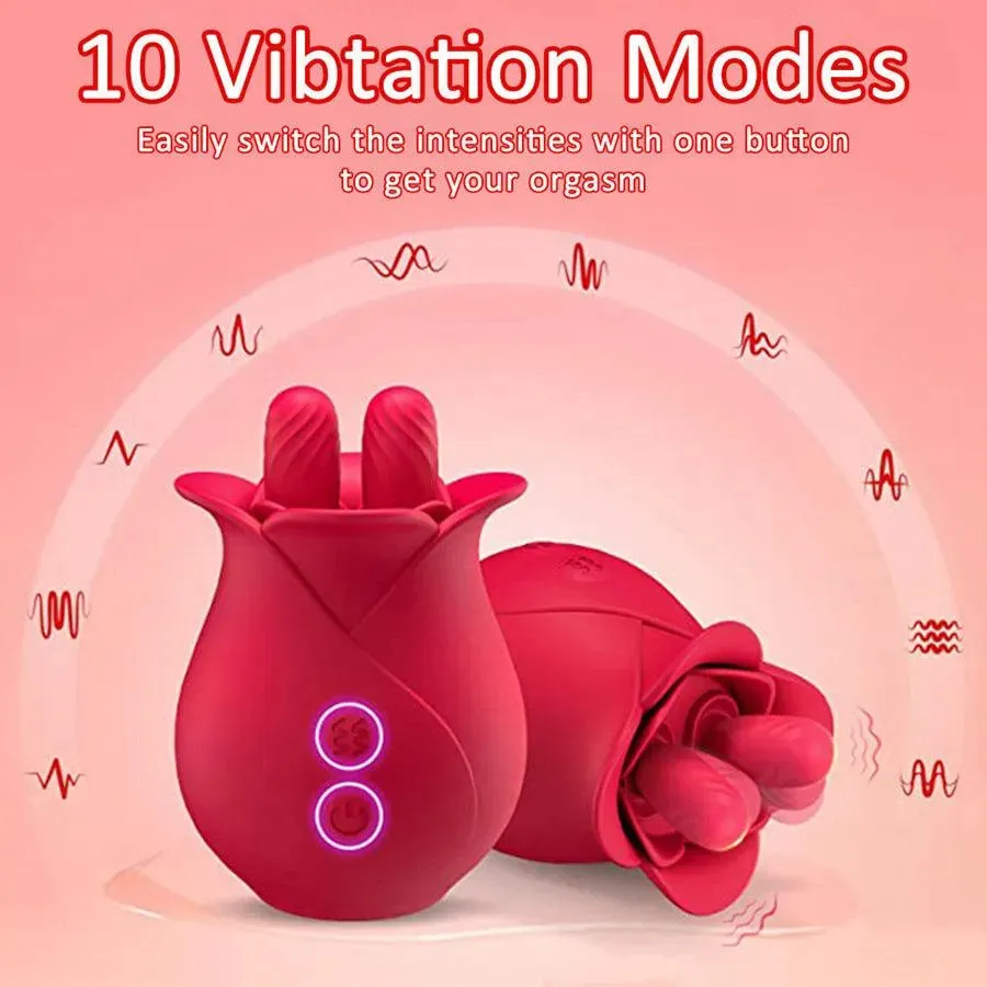 Creeping Silicone Rose Vibrator
