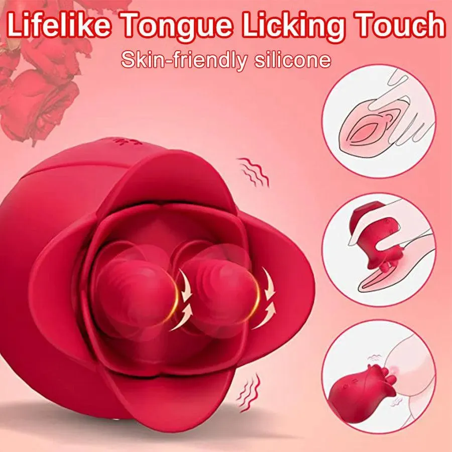 Creeping Silicone Rose Vibrator
