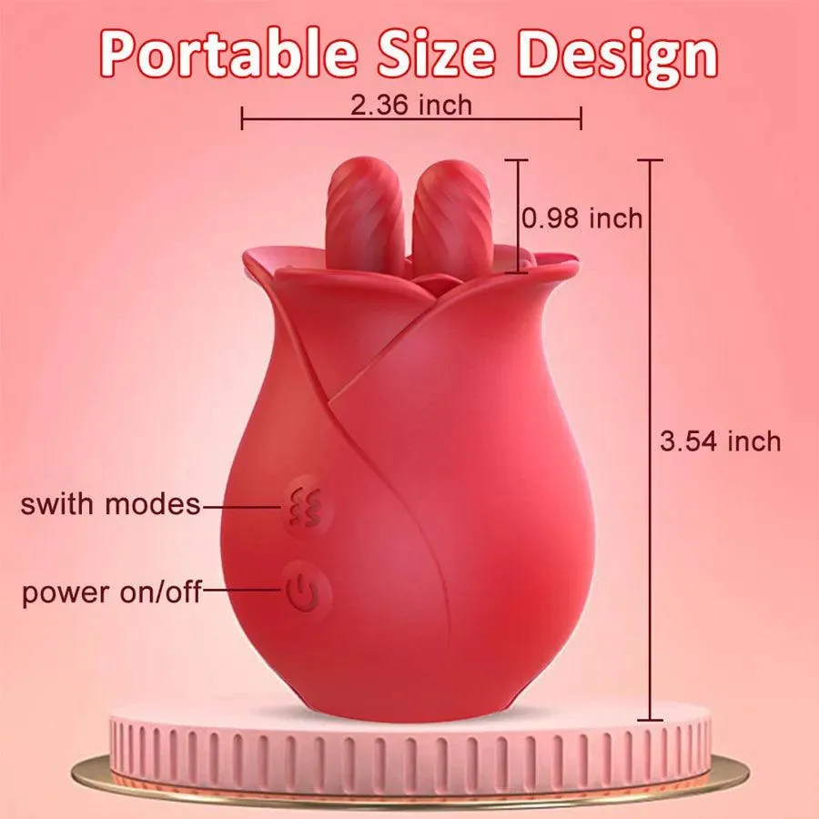 Creeping Silicone Rose Vibrator