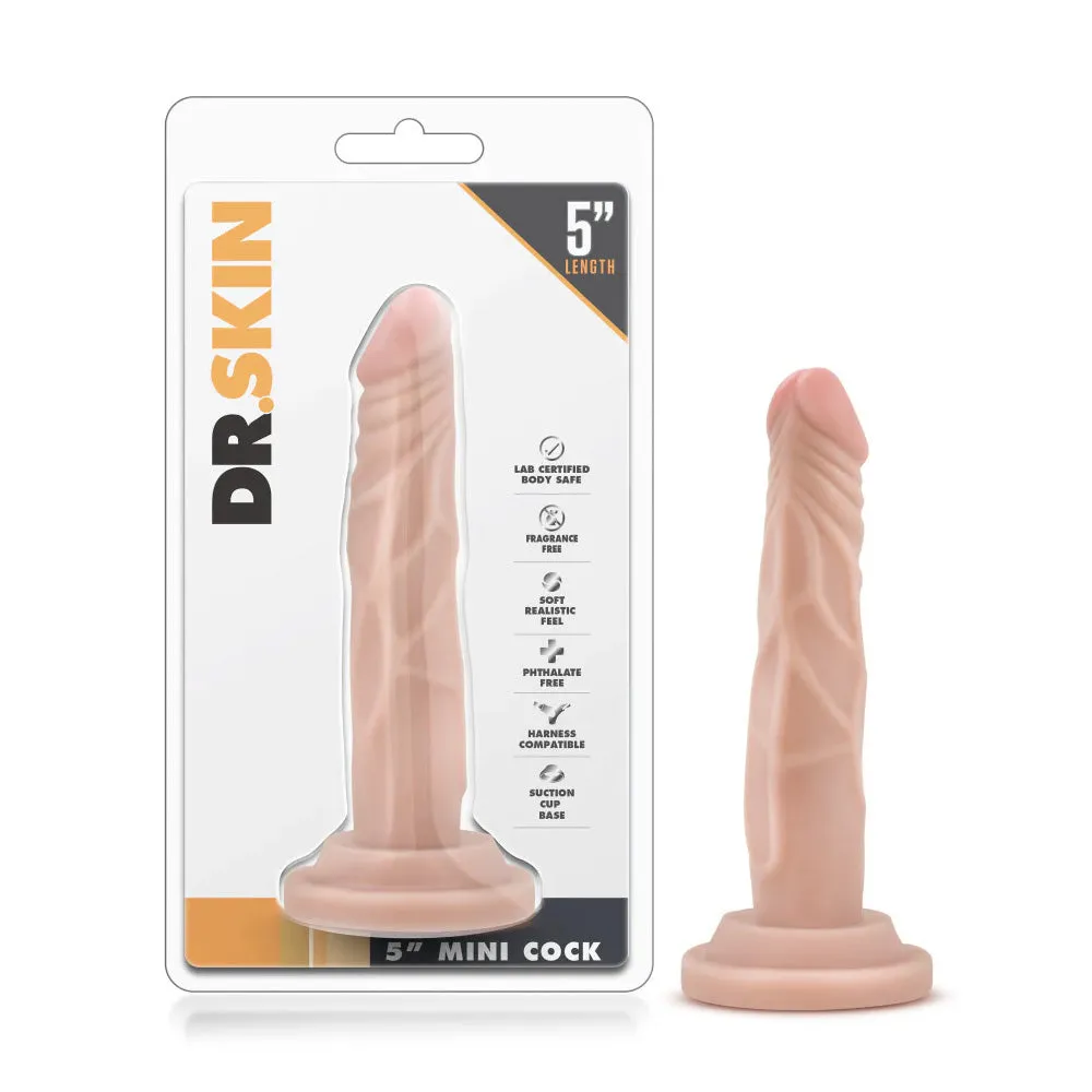 Dr. Skin Realistic 5" Mini Cock TPE Dildo With Suction Cup