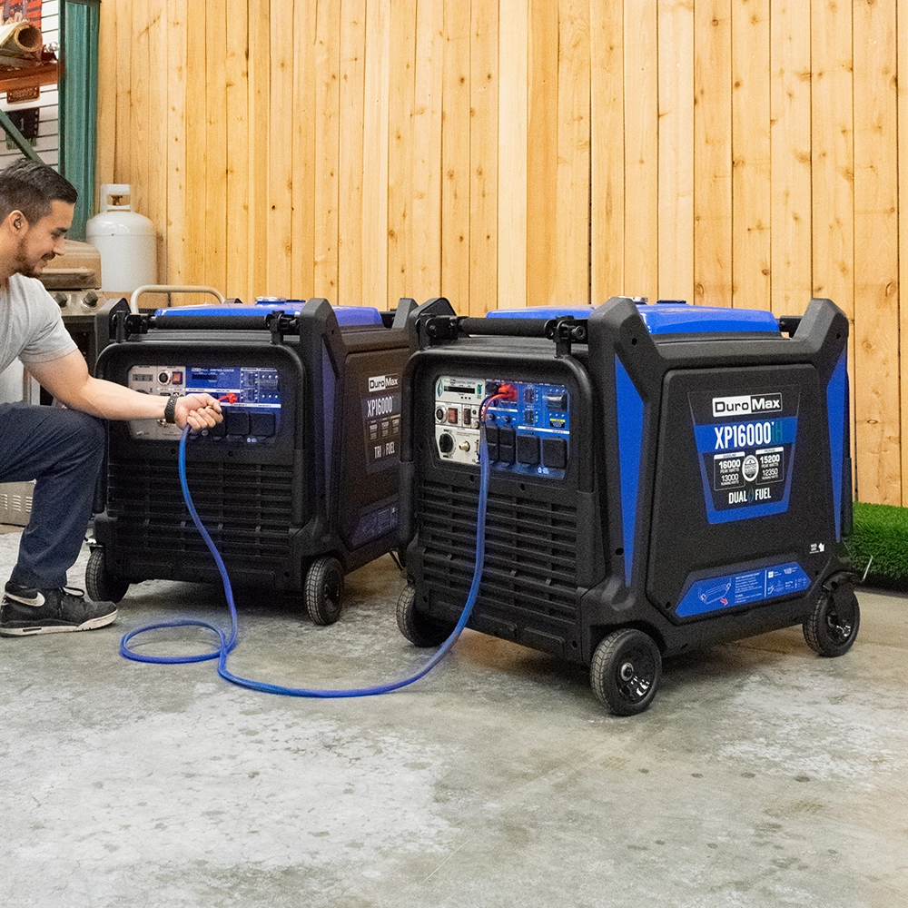 DuroMax XP5010PK 50 Amp 10 Foot Heavy Duty Braid Coated Inverter Generator Parallel Cables
