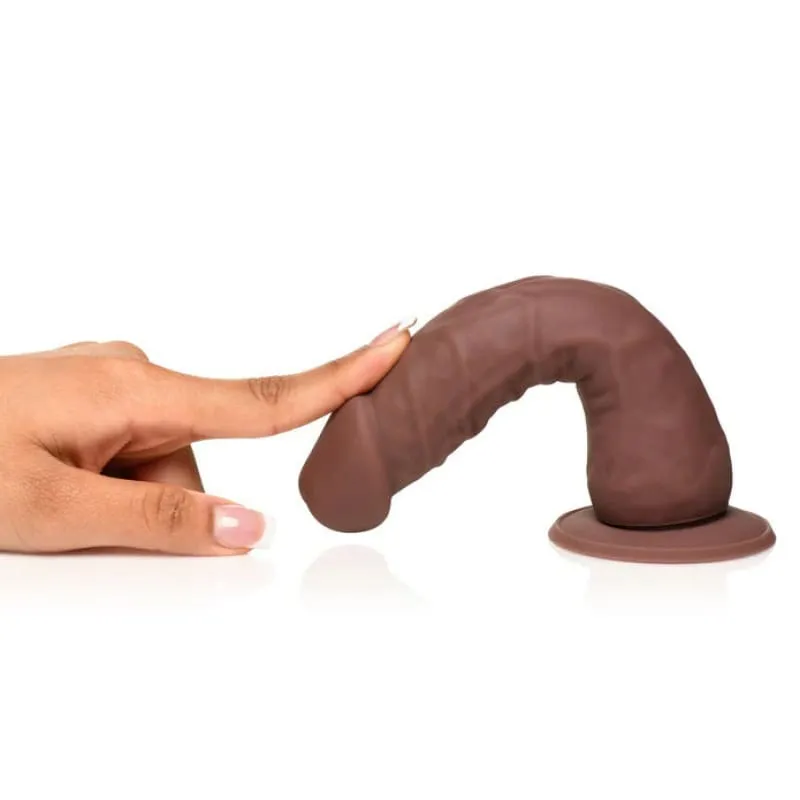 Easy Riders 7&quot; Silicone Dildo - Dark