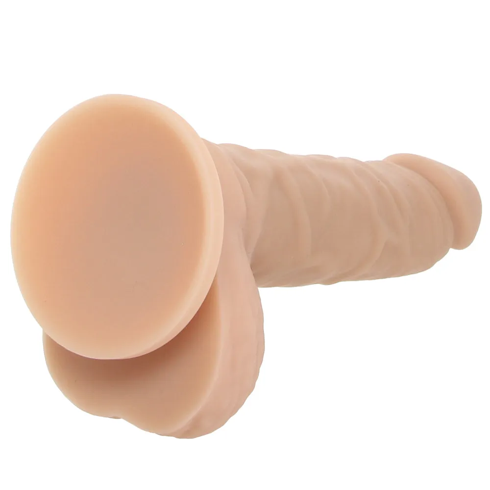 EasyRiders 7 Inch Silicone Dildo with Balls in Light