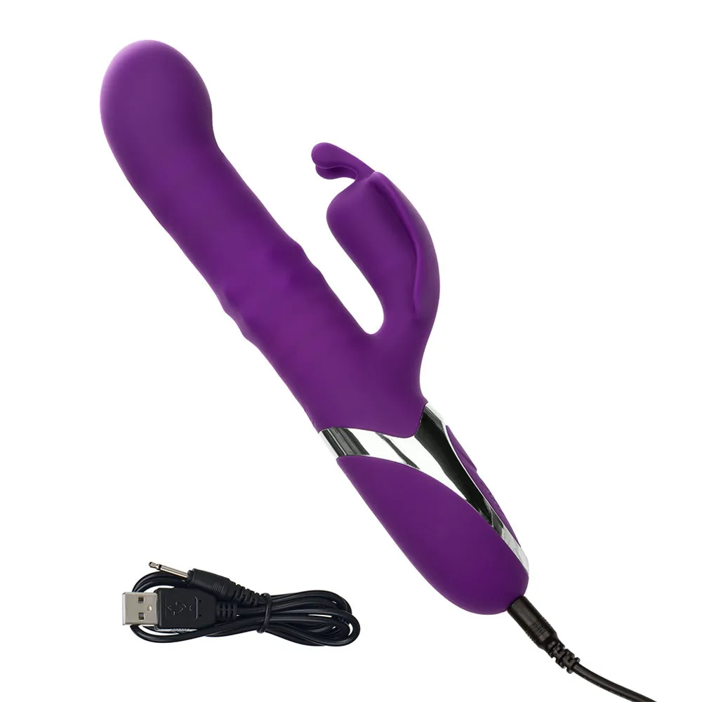 Enchanted Flutter Thrusting Rabbit Vibrator With Rotating Beads