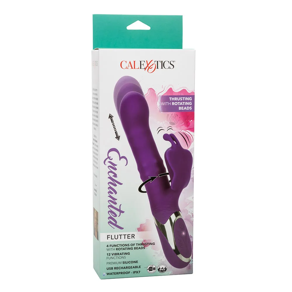 Enchanted Flutter Thrusting Rabbit Vibrator With Rotating Beads