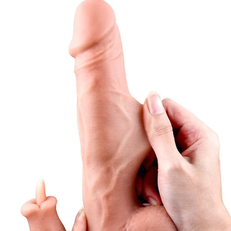 Erocome - Serpens Heating Rotating Vibrating Licking Realistic Dildo 8.6" (Beige)