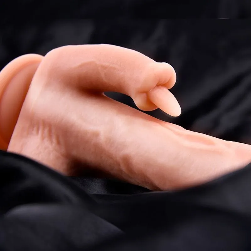 Erocome - Serpens Heating Rotating Vibrating Licking Realistic Dildo 8.6" (Beige)