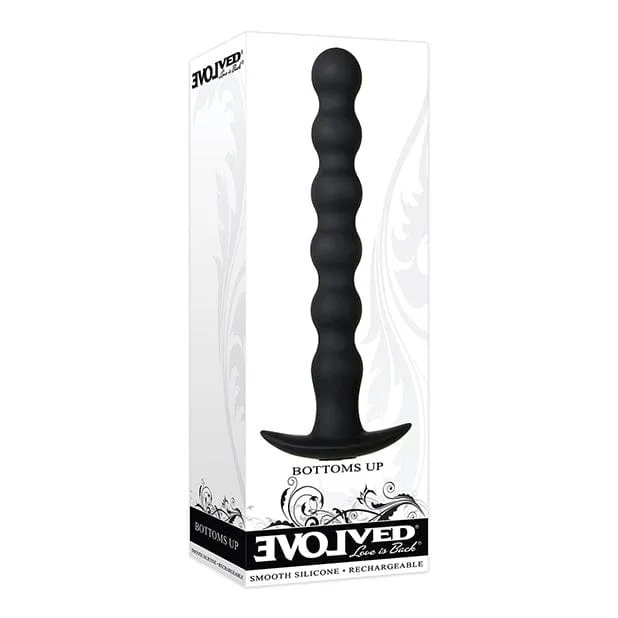 Evolved - Bottoms Up Vibrating Anal Beads (Black)