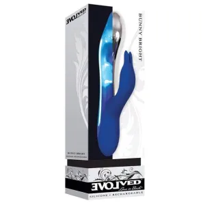 Evolved - Bunny Bright Light Up Metallic Vibrator (Blue)