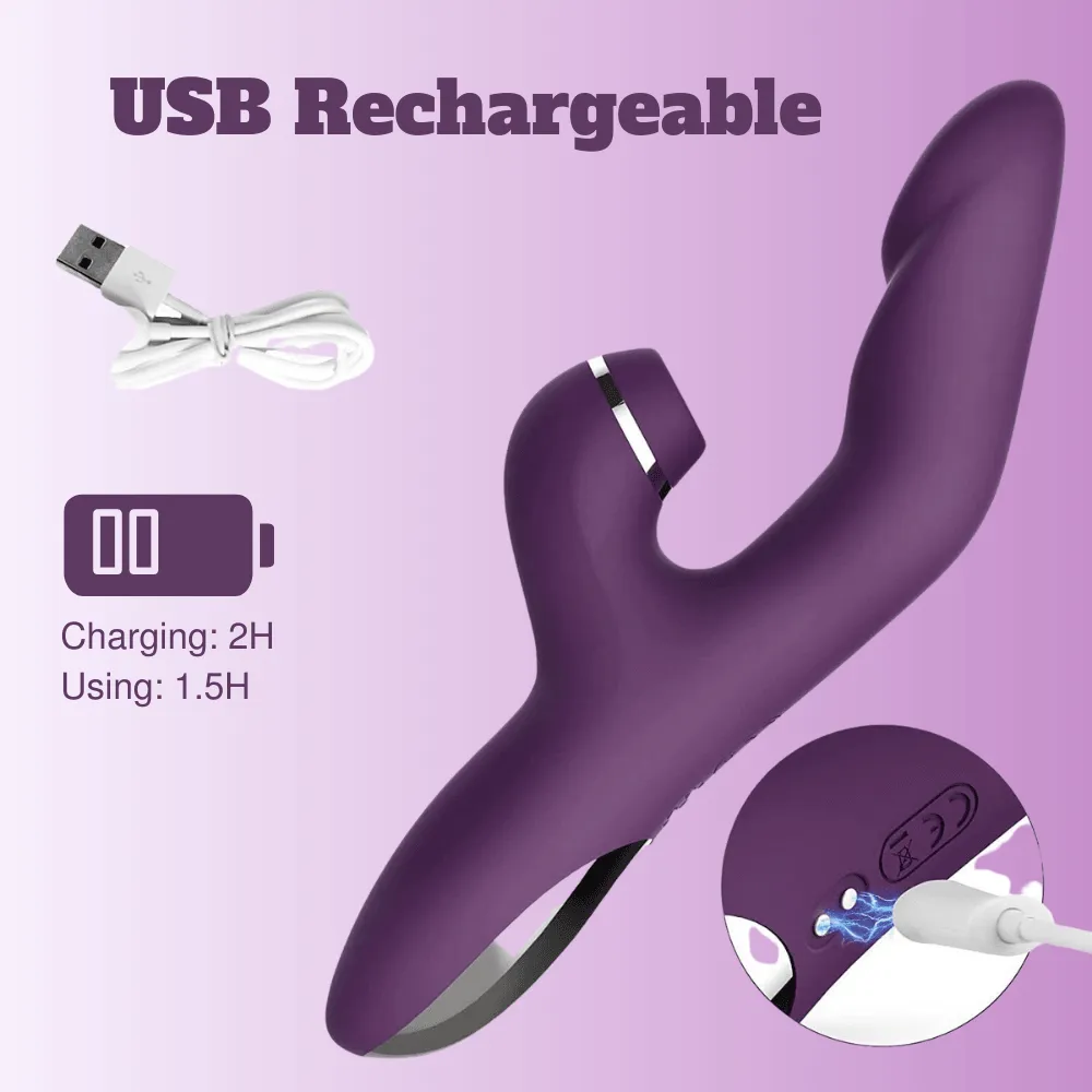 Female Vibrator G-spot Stimulating Clit Sucking Rabbit Vibrators Sex Toy for Woman