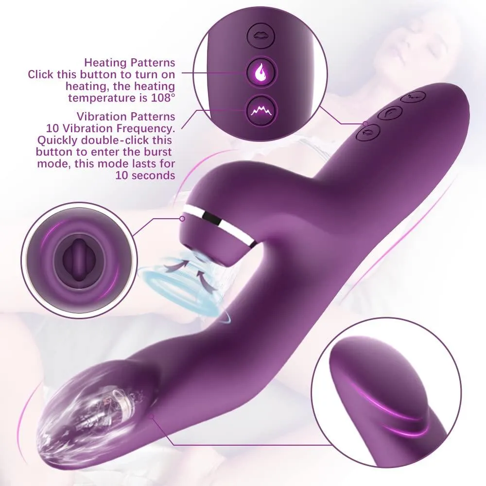 Female Vibrator G-spot Stimulating Clit Sucking Rabbit Vibrators Sex Toy for Woman