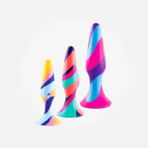 Fervent Gala Set of 3 Non - Vibrating Anal Training Butt Plugs
