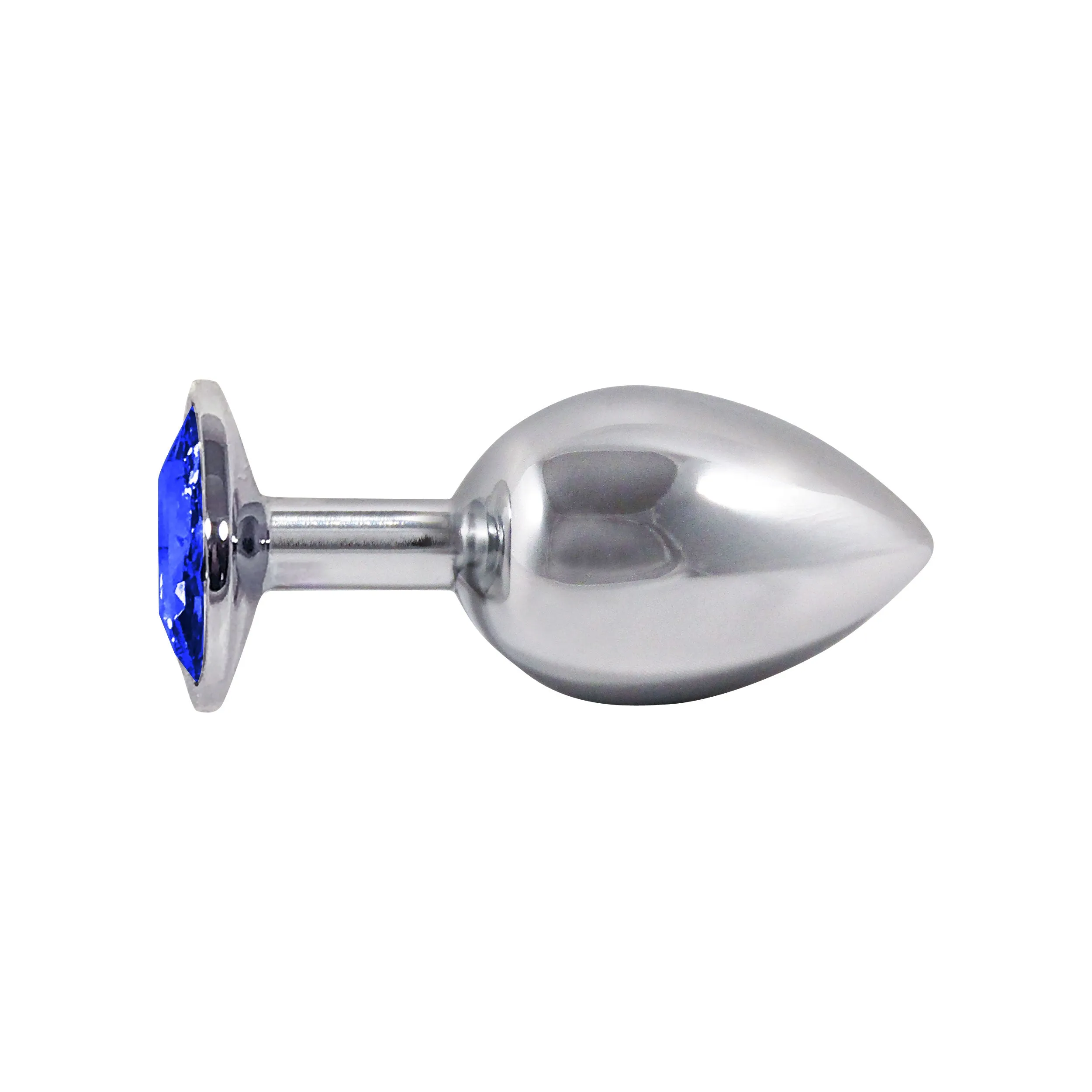 Fetish Pleasure Play Small Anal Plug w/Blue Jewel