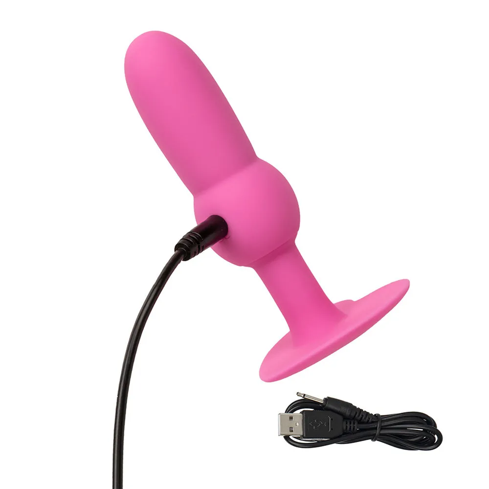 First Time Vibrating Beaded Anal Probe With Heart Base