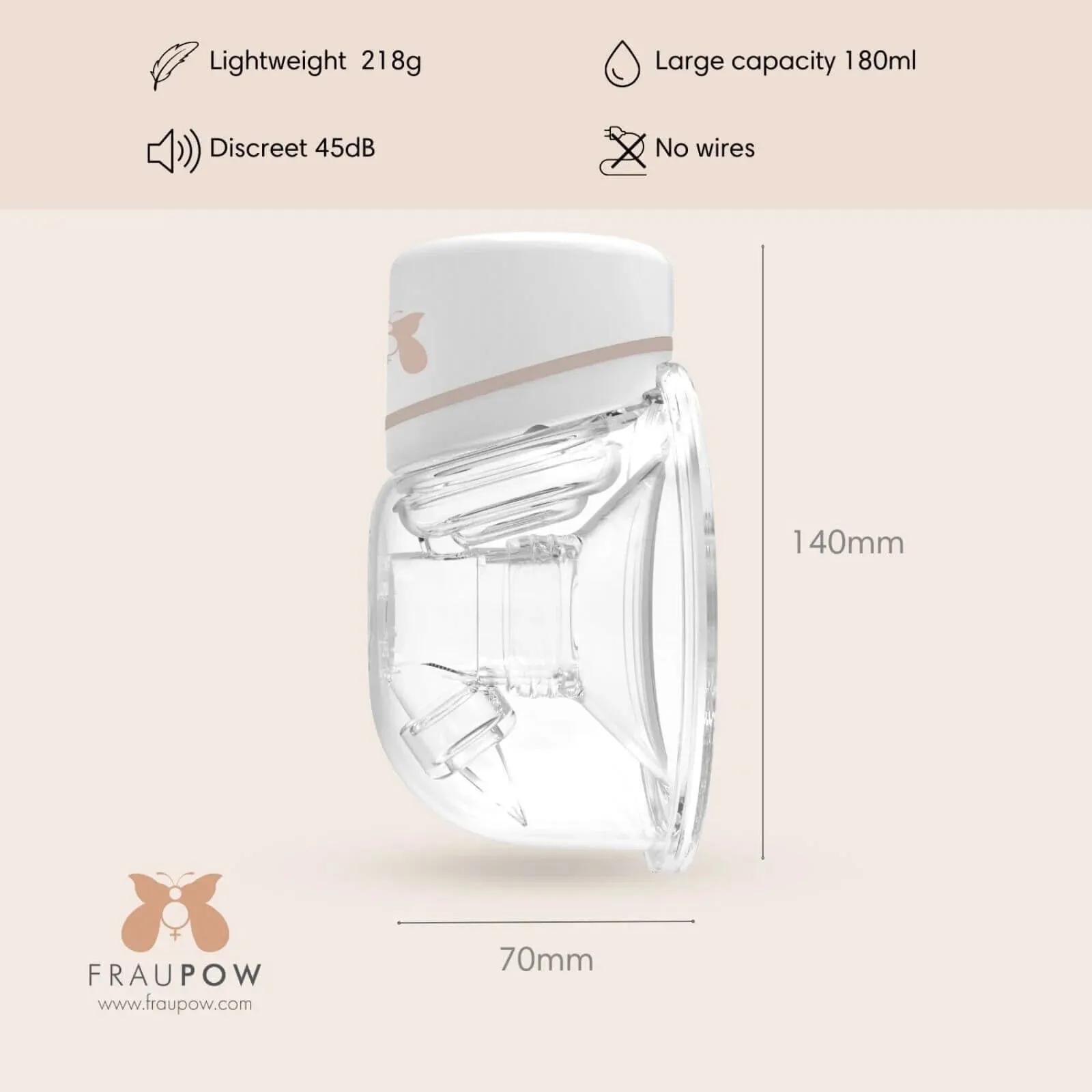 Fraupow Wearable Electric Breast Pump