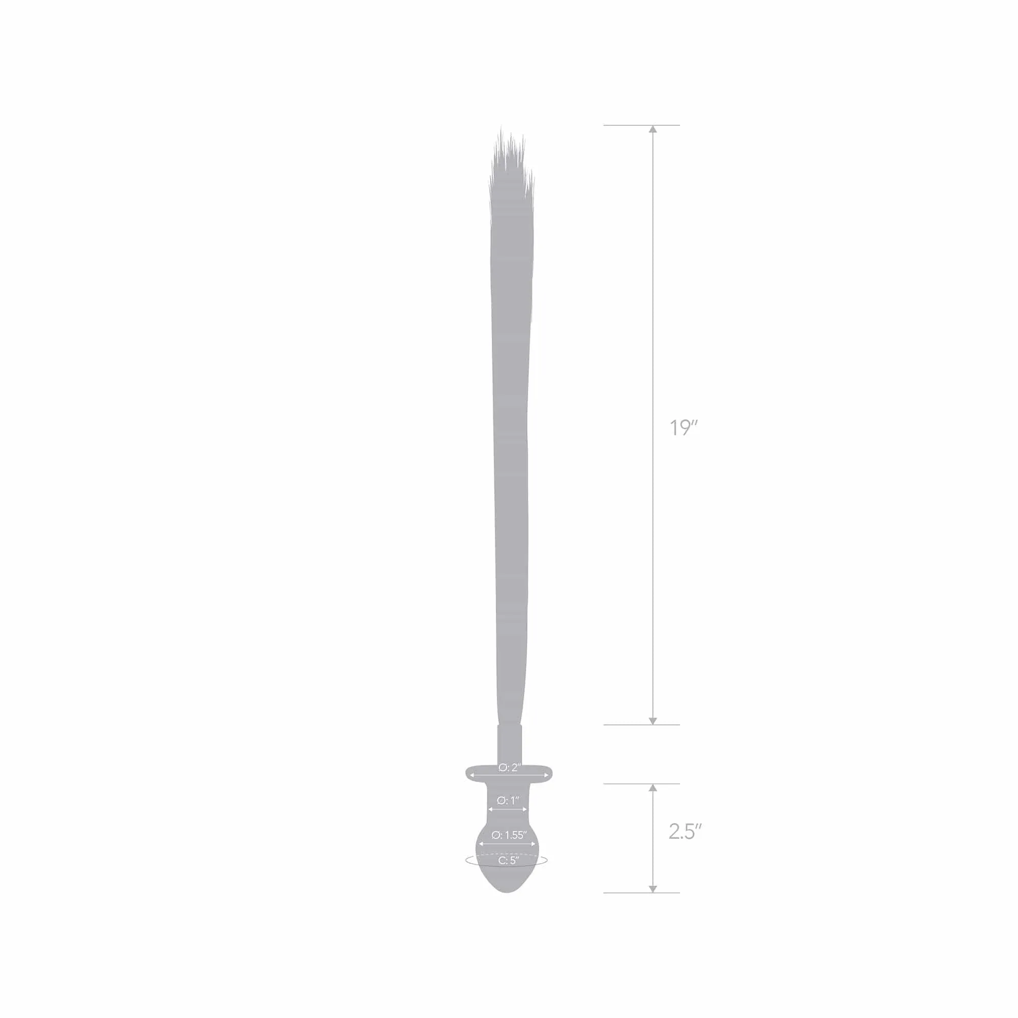 Glas - Horse Tail Glass Butt Plug 3" (Clear)