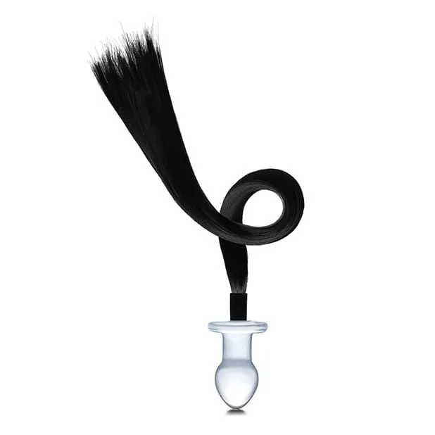 Glas - Horse Tail Glass Butt Plug 3" (Clear)