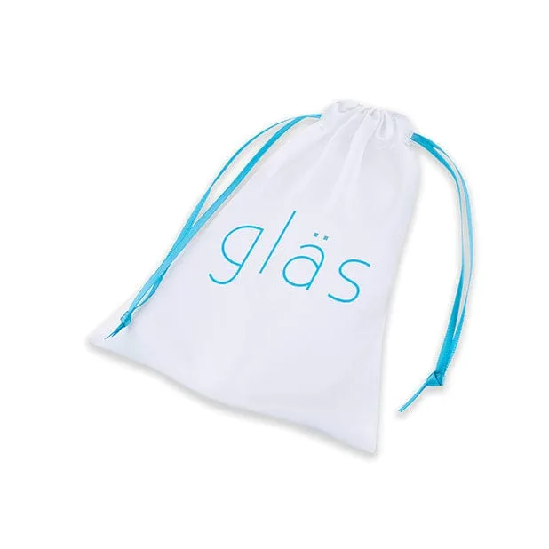 Glas - Remote Control Rechargeable Vibrating Glass Dotted G Spot P Spot Plug 4" (Blue)