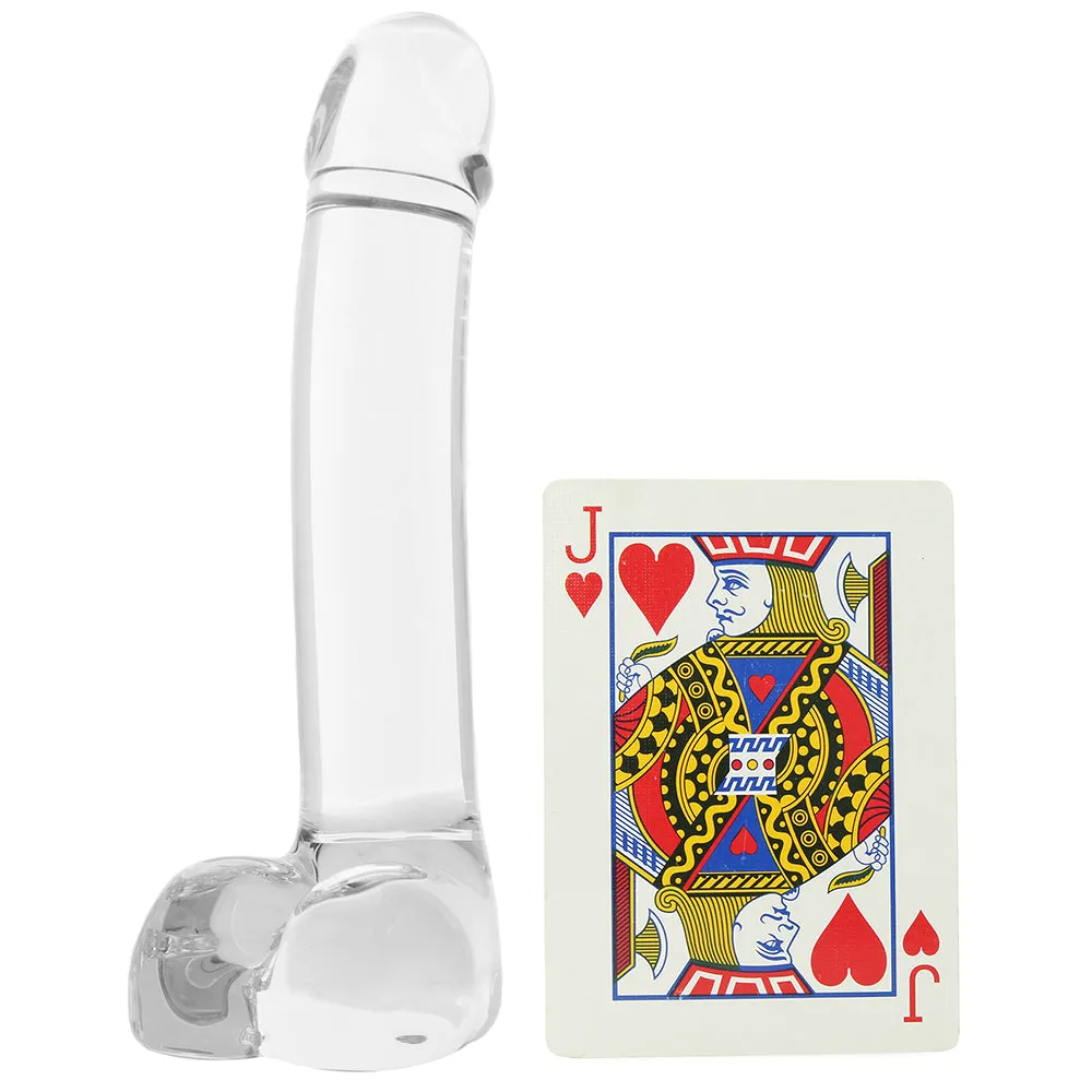 gläs 7 Inch Realistic Curved G-Spot Glass Dildo