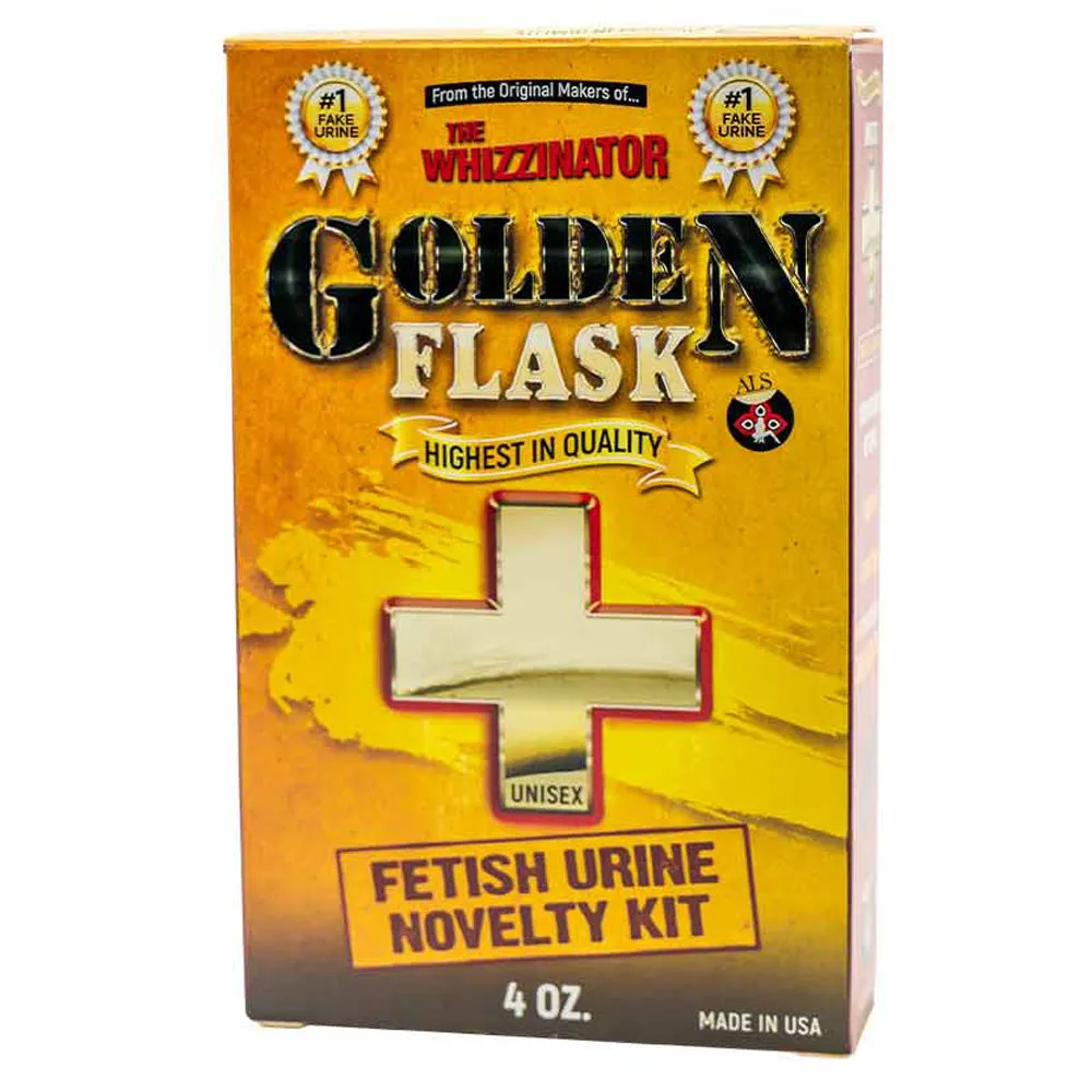 Golden Flask Fetish Fake Urine Novelty Kit