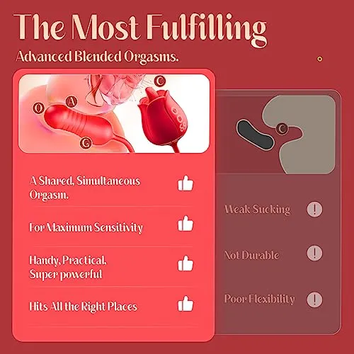 IvoryEss - Rose Vibrator with Rotating Tongue & Thrusting Vibrator