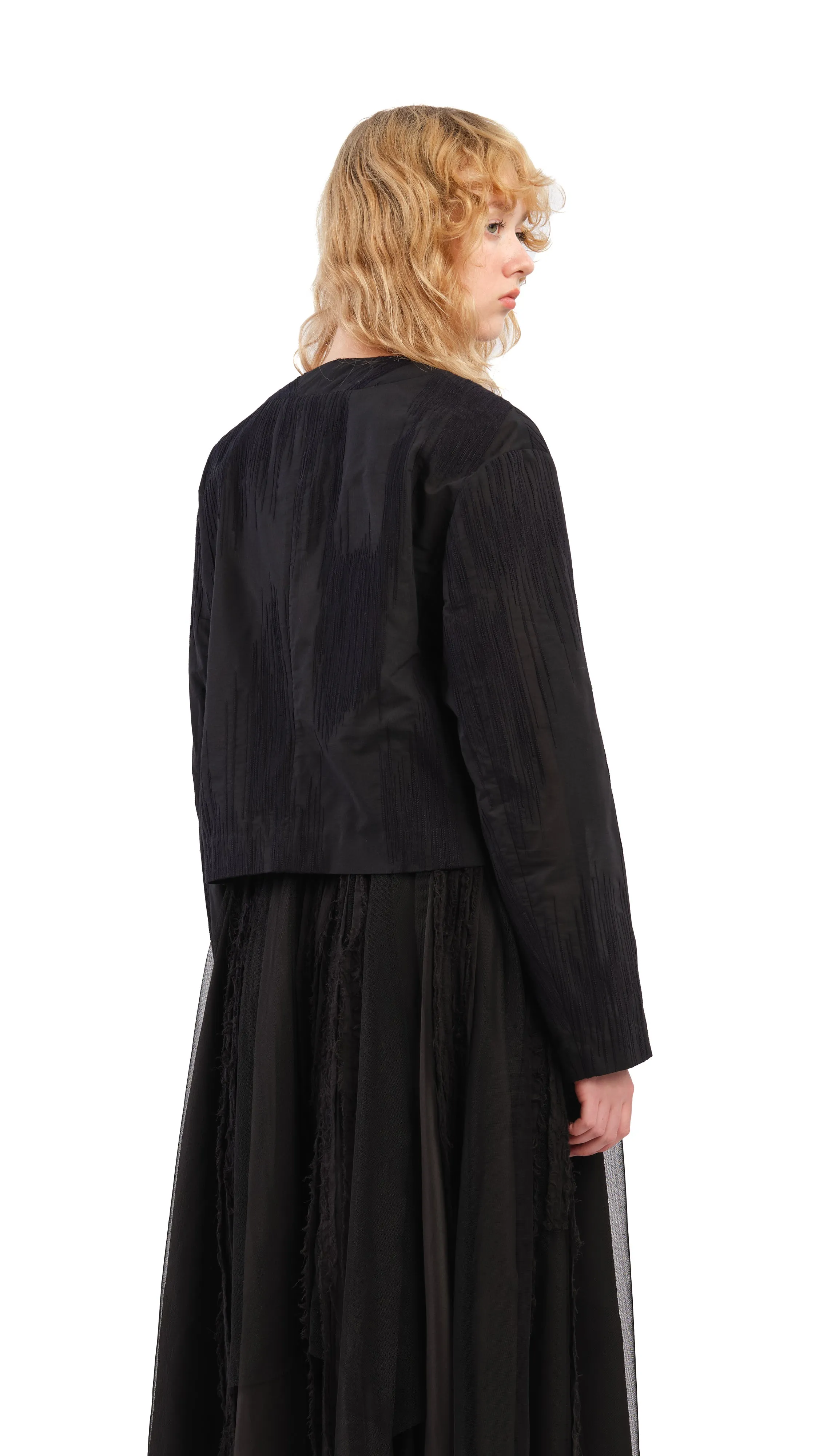 Jacquard Double-Breast Jacket