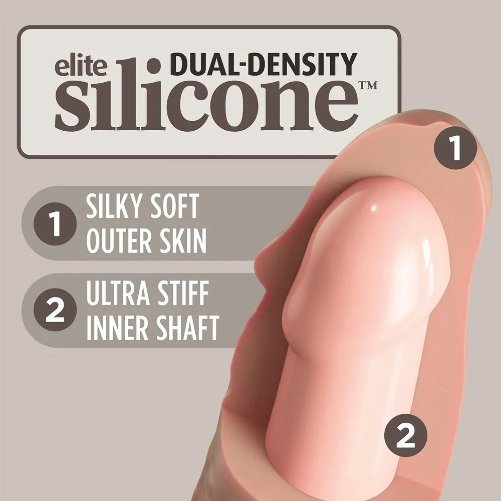 King Cock Elite Vibrating 7" Dual Density Silicone Dildo