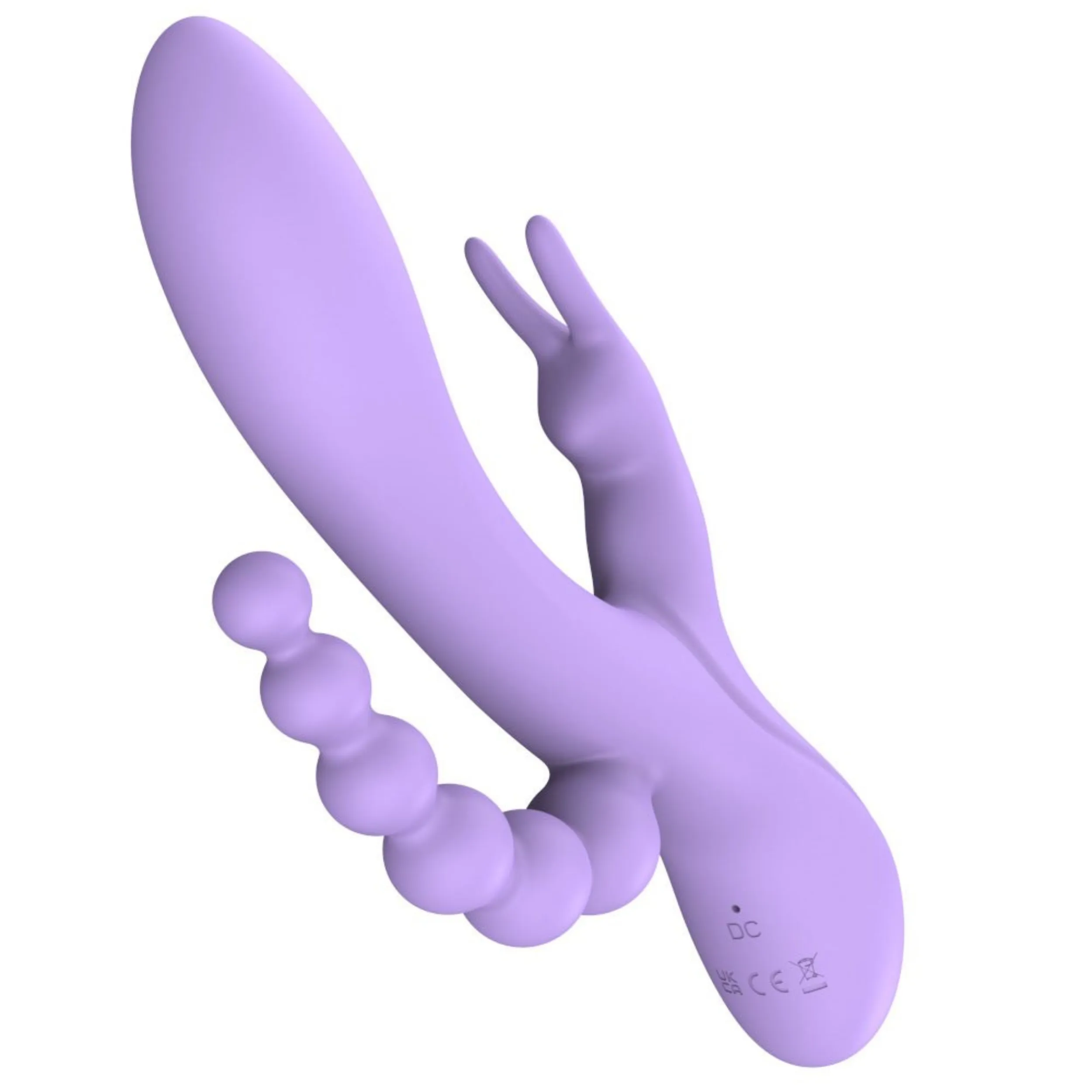 Lavender Trifecta Silicone Triple Stimulator - Powerful Vibes in Dual Motors!