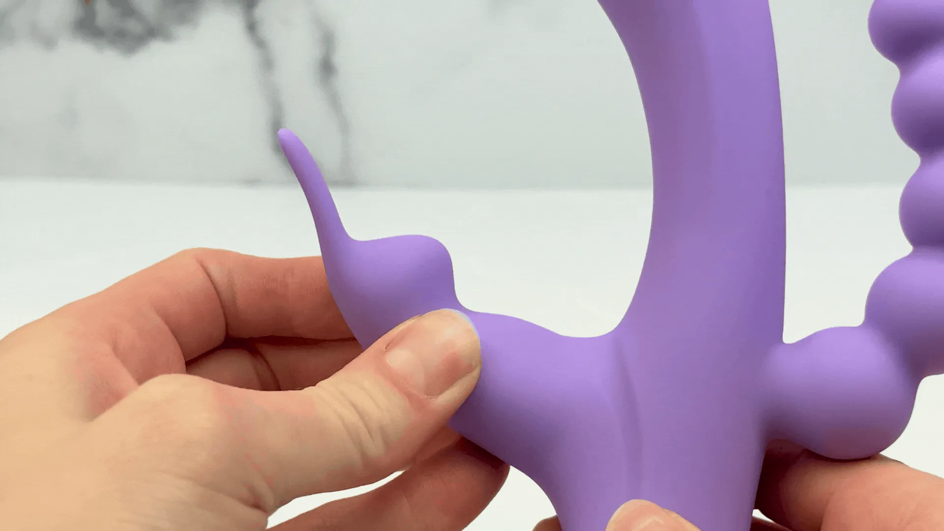 Lavender Trifecta Silicone Triple Stimulator - Powerful Vibes in Dual Motors!