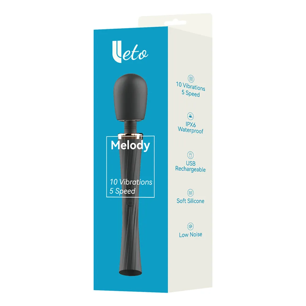Leto Melody Cordless Rechargeable Silicone Wand Vibrator