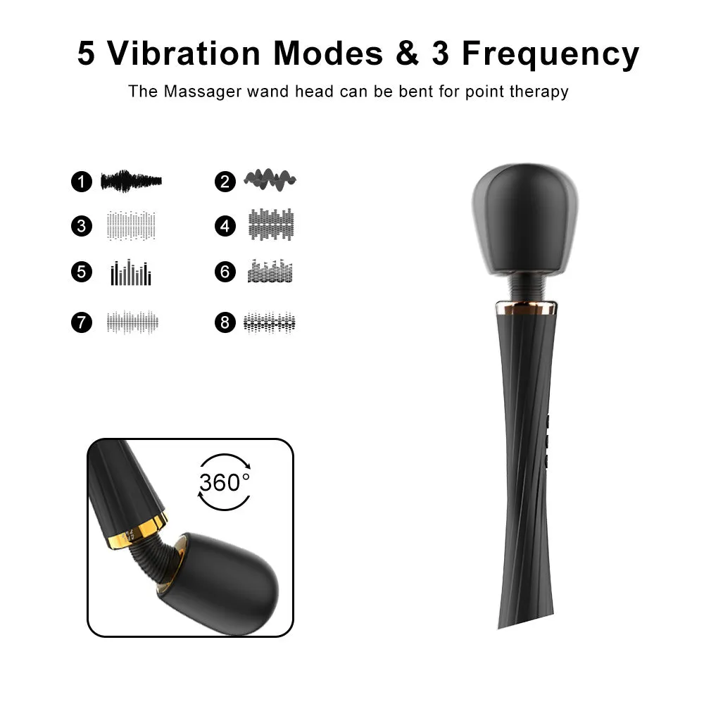 Leto Melody Cordless Rechargeable Silicone Wand Vibrator