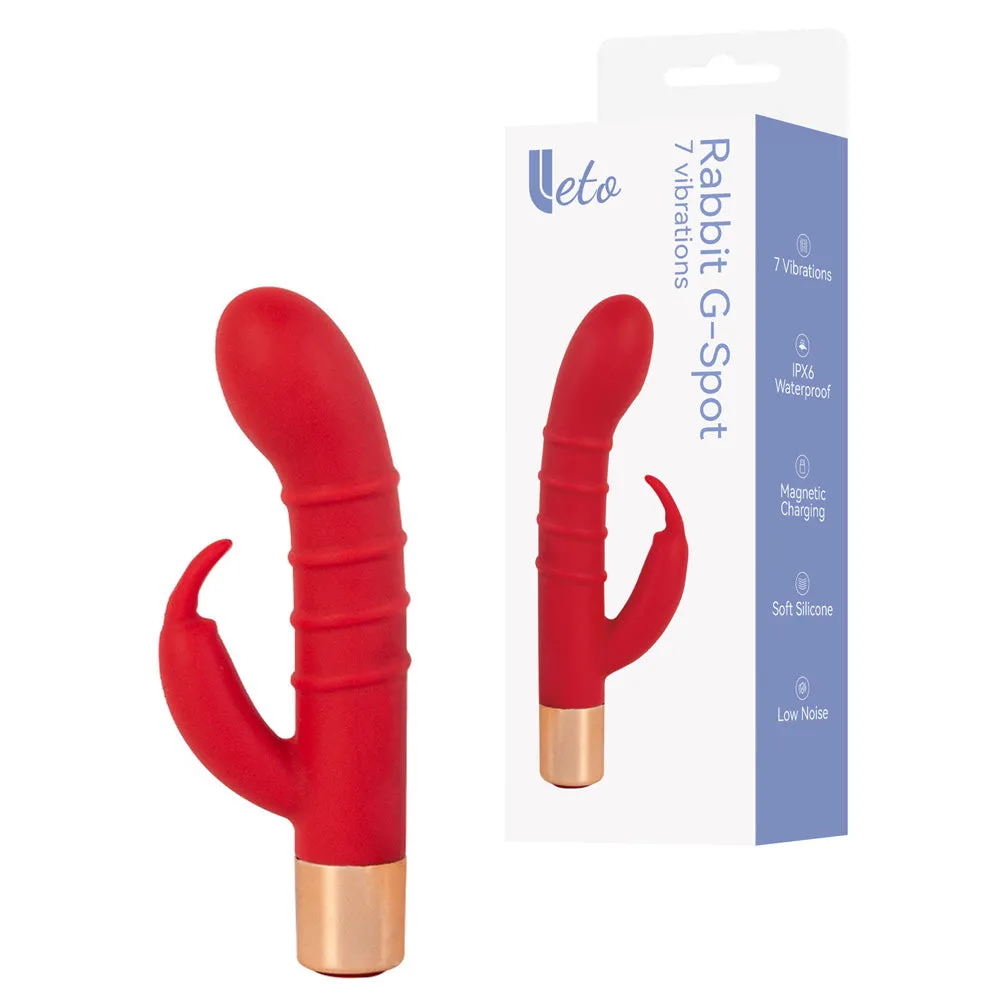 Leto Ribbed Mini G-Spot Rabbit Vibrator