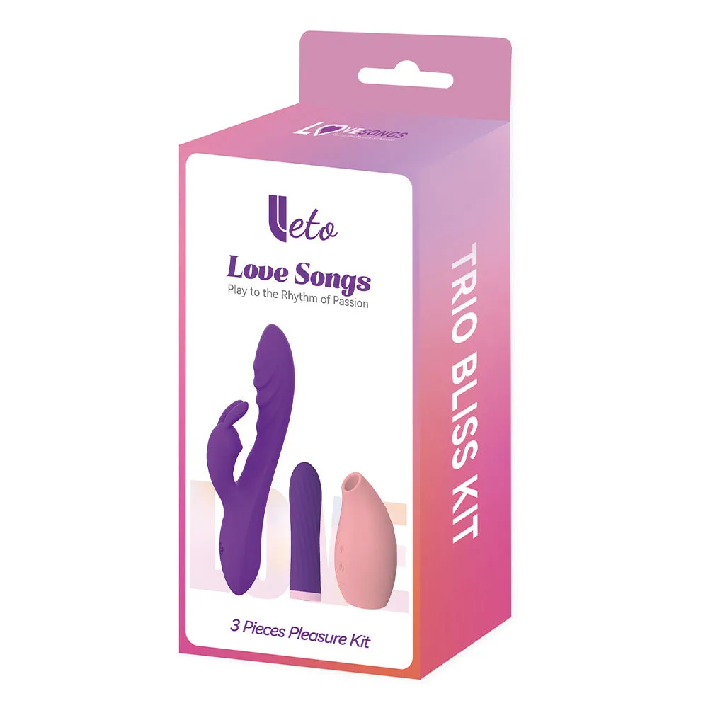 Leto Trio Bliss Clitoral Suction & Vibrating 3-Piece Kit
