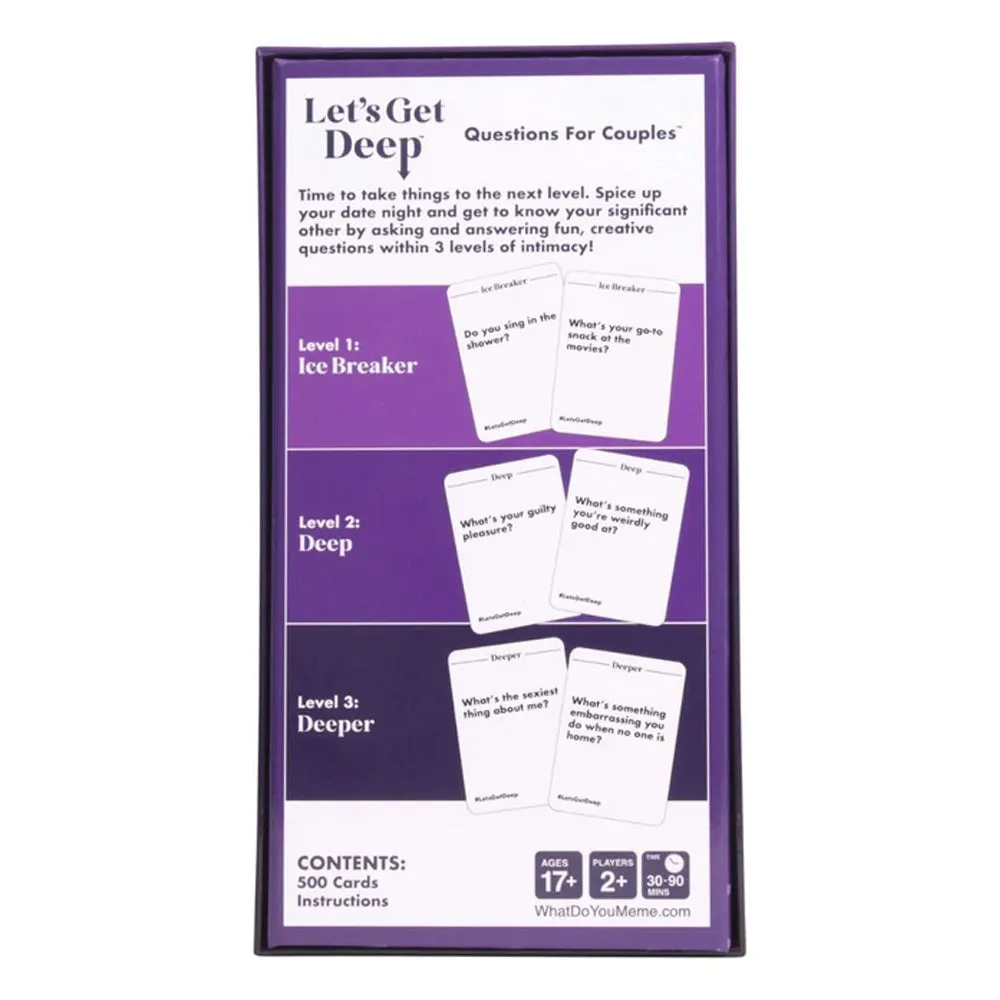 Let's Get Deep Questions Card Game for Couples - Aussie Edition