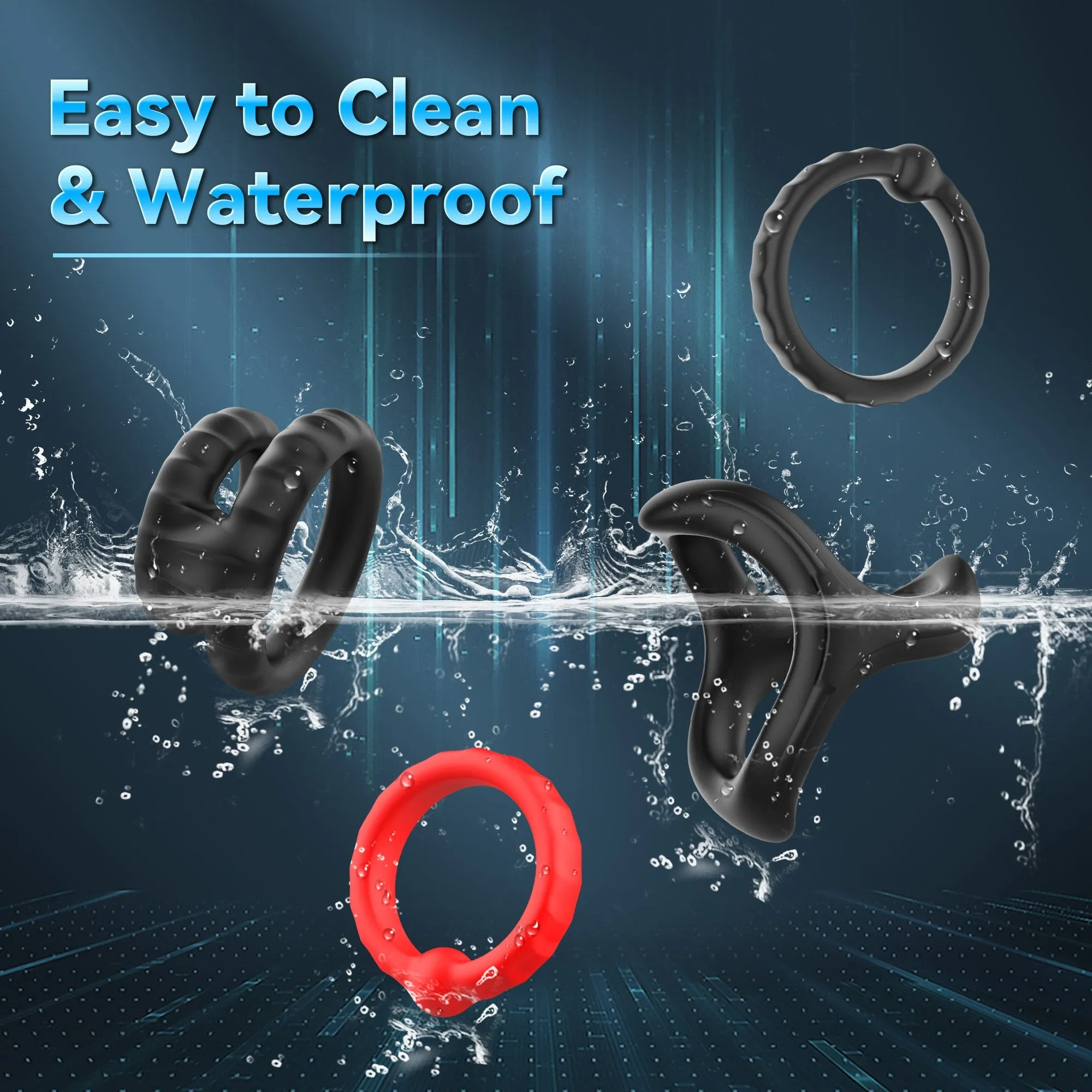 Liquid Silicone Cock Ring Set