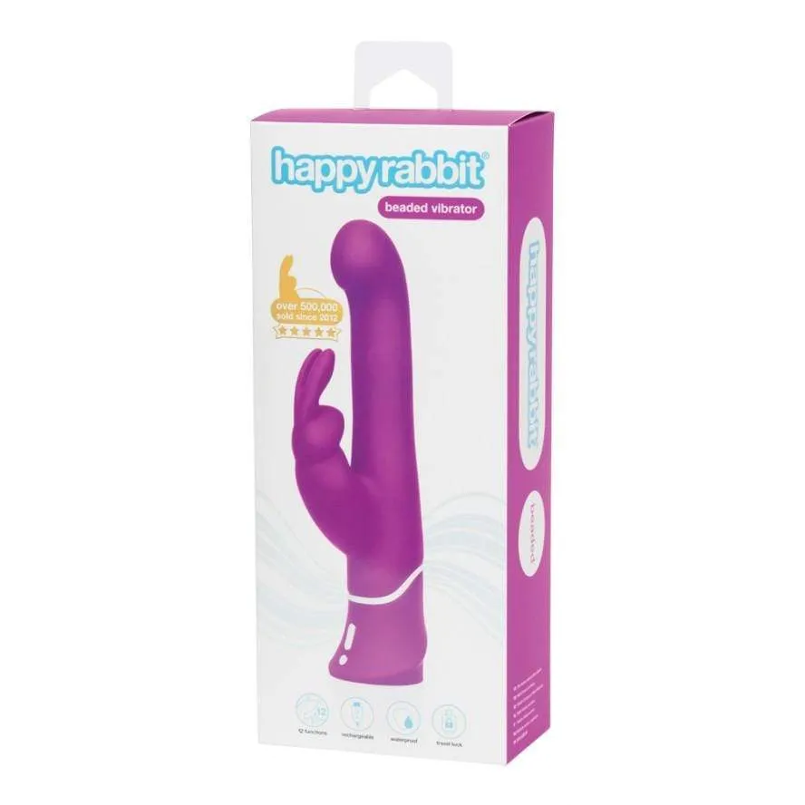 Love Honey - Happy Rabbit Beaded G Spot Vibrator (Purple)