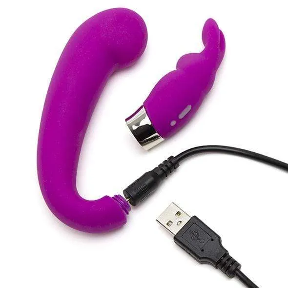 Love Honey - Happy Rabbit Mini G Spot Clitoral Curve Vibrator (Purple)