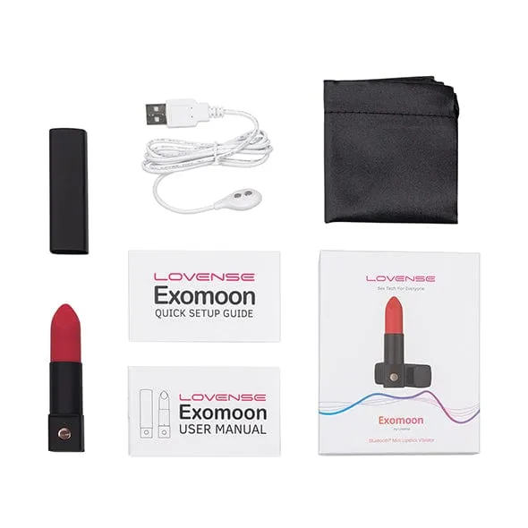 Lovense - Exomoon App-Controlled Discreet Lipstick Vibrator (Red)
