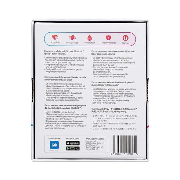 Lovense - Exomoon App-Controlled Discreet Lipstick Vibrator (Red)