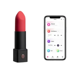 Lovense - Exomoon App-Controlled Discreet Lipstick Vibrator (Red)