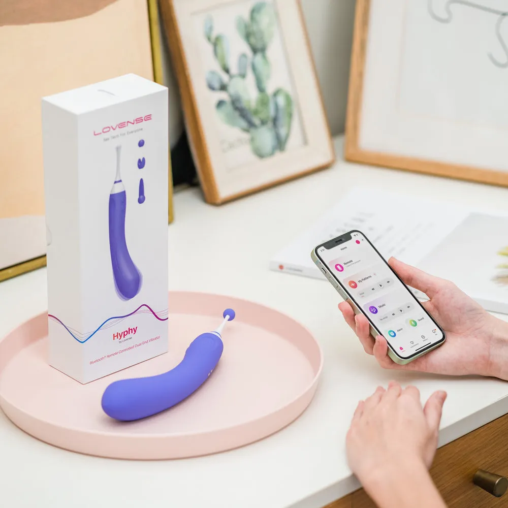 Lovense Hyphy Bluetooth Dual End G-Spot Vibrator With Attachments