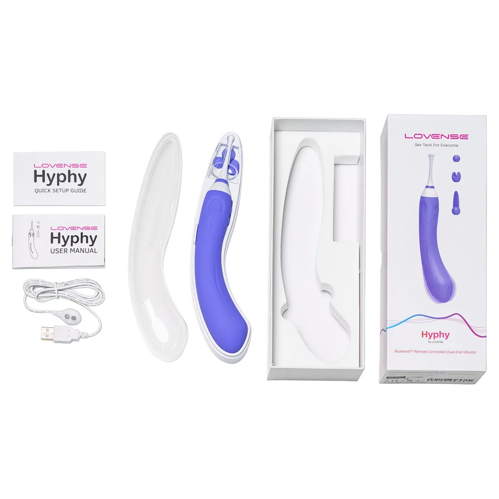 Lovense Hyphy Bluetooth Dual End G-Spot Vibrator With Attachments