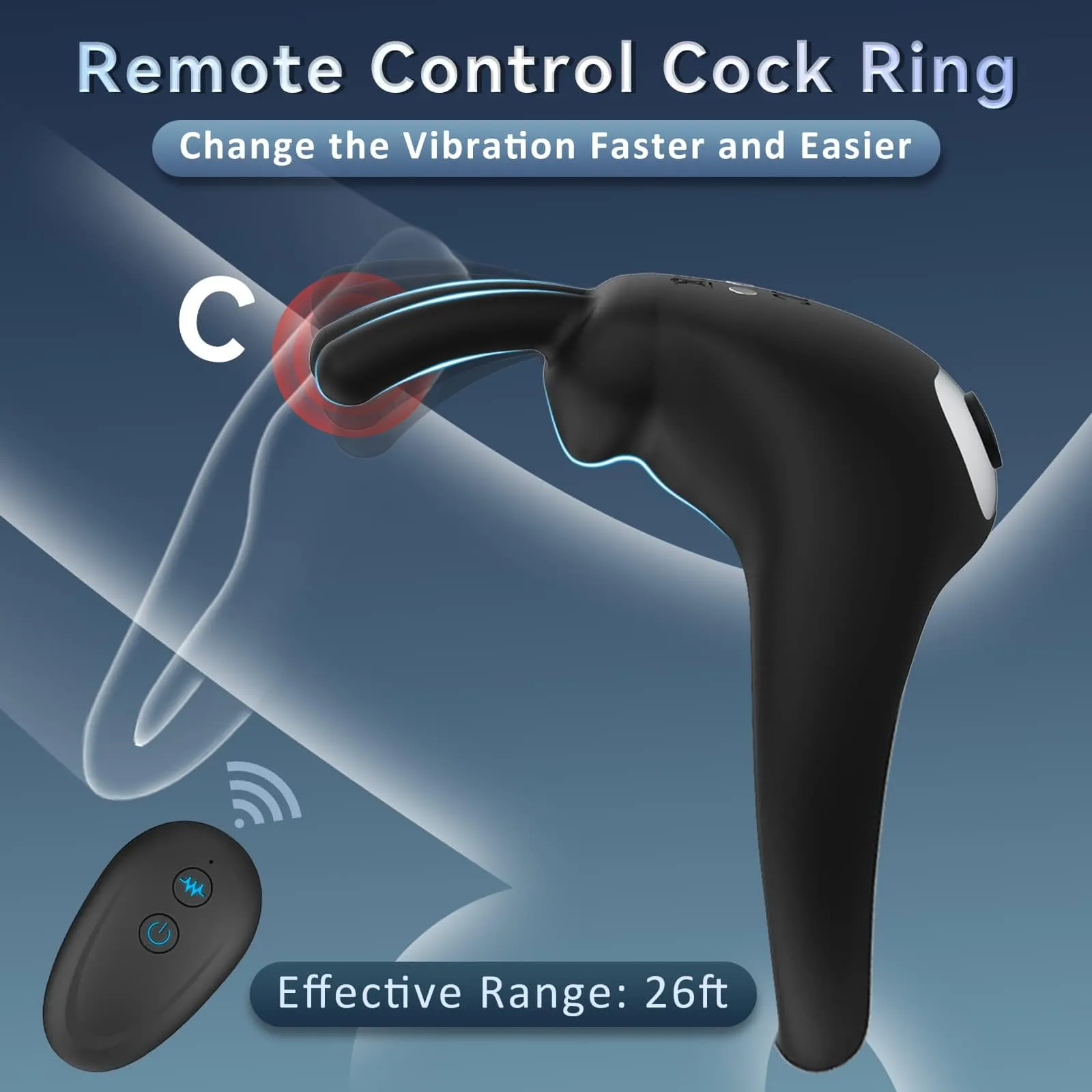 Lurevibe - Rabbit Vibrating Cock Ring Adult Sex Toys with Clitoral Vibrator