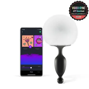 Magic Motion - Bunny App Controlled Vibrating Bunny Tail Anal Plug (Black)