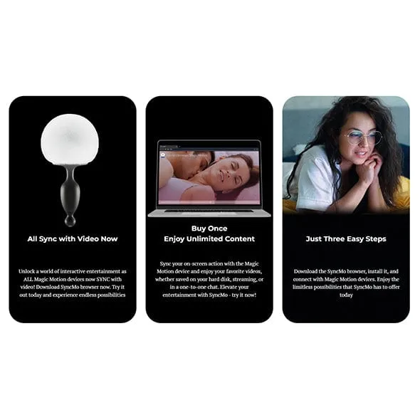 Magic Motion - Bunny App Controlled Vibrating Bunny Tail Anal Plug (Black)