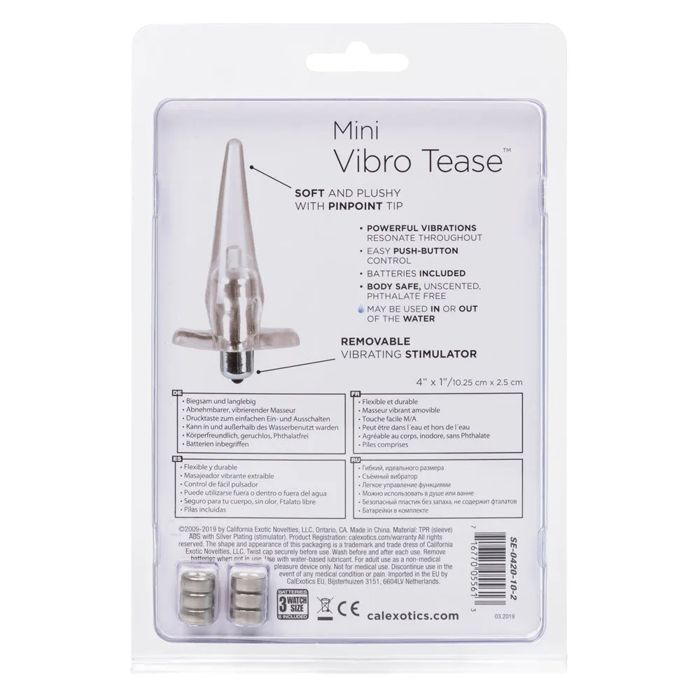 Mini Vibro Tease Anal Plug With Vibrating Bullet