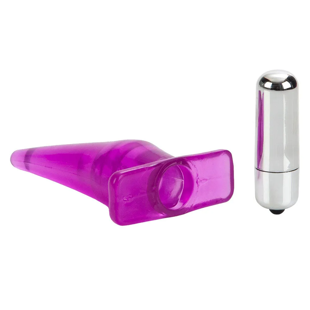 Mini Vibro Tease Anal Plug With Vibrating Bullet